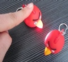 YL-K123 angry bird LED keychain with sound