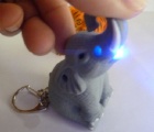 YL-K140 LED elephant keychain with sound