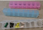 YL-P103 7 case pill box with keyring /portable plastic pillbox