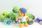 YL-K142  2014 world cup mark LED keychain with sound