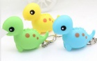 YL-k166 lovely Dinosaur shape LED keychain with sound