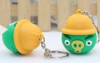 YL-k168 piggy shape LED keychain with sound